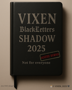 VIXEN Black Letters archive dossier — dark psychological fiction