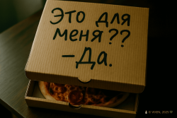 Коробка из-под пиццы превратилась в тихий жест власти — рукописное «Это для меня Да».